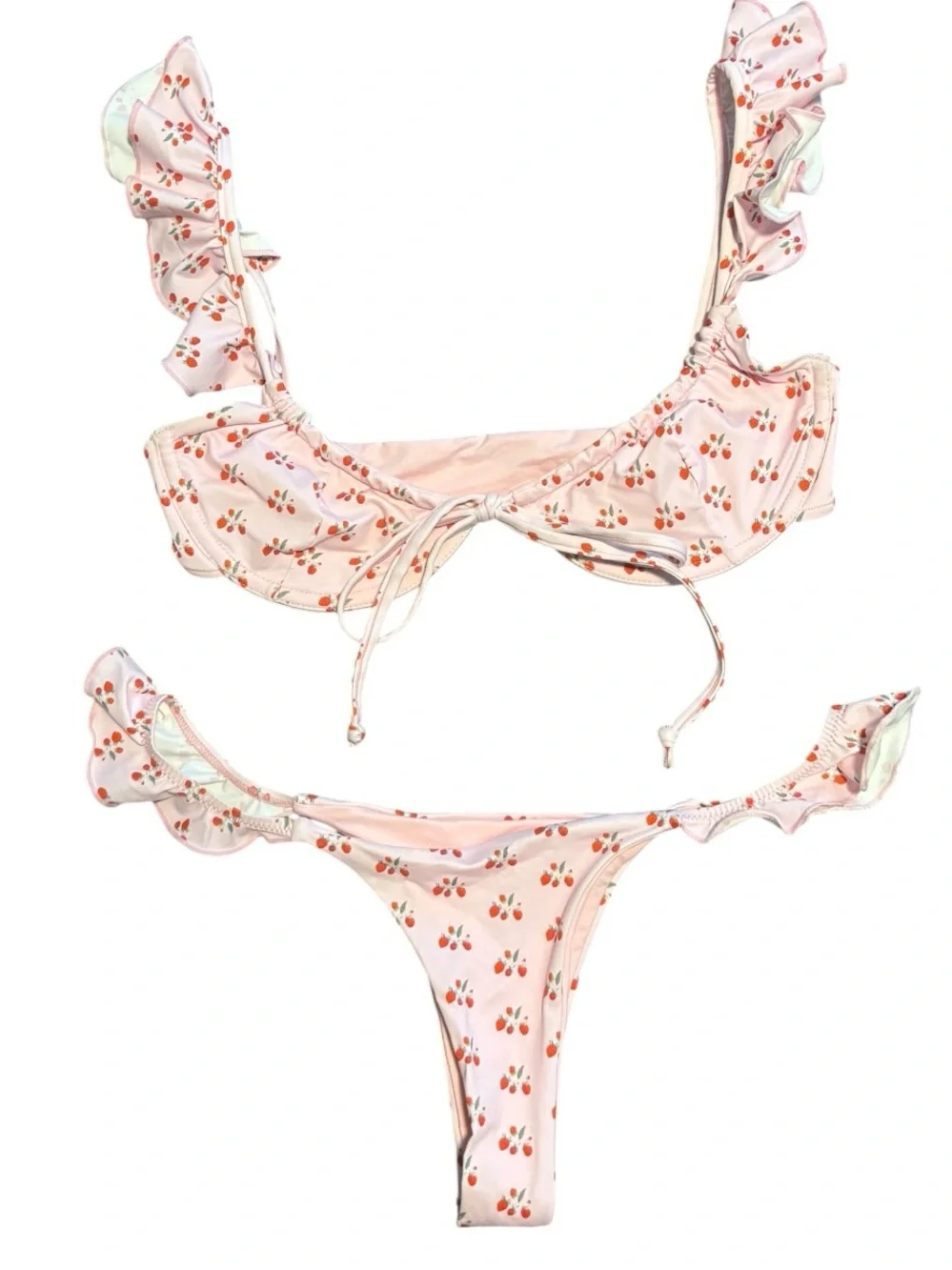 Frankie’s Bikinis Ruffle Berry Bikini